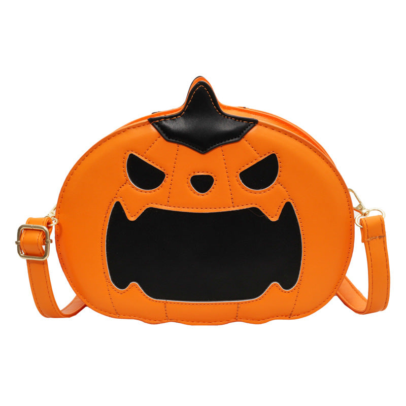 Halloween funny pumpkin shoulder crossbody bag