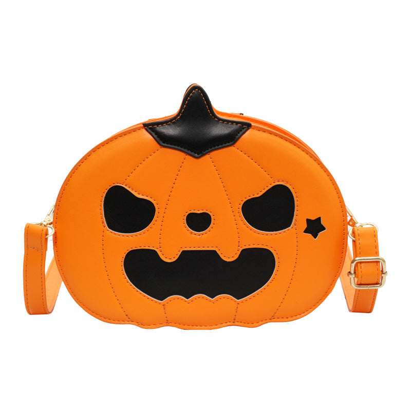 Halloween funny pumpkin shoulder crossbody bag