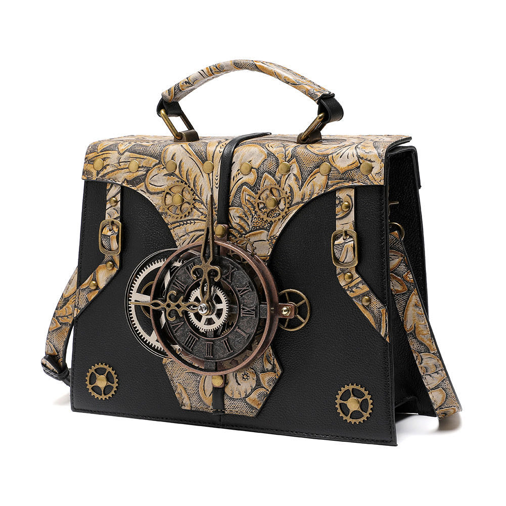 Punk style 3D embossed handbag crossbody bag